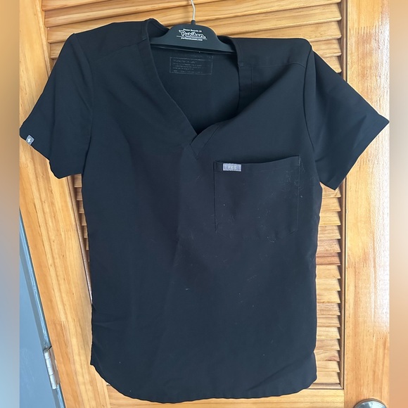 Figs Tops - Figs Black Short Sleeve Women's Top